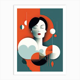 Minimalist Empowerment: Woman's Journey in Abstraction Art Print