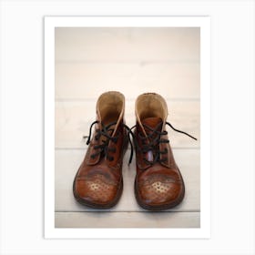 Baby Leather Brogue Boots Art Print