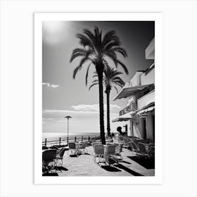 Marbella, Spain, Black And White Analogue Photography 2 Art Print