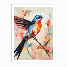Bird Painting Collage Barn Swallow 3 Art Print
