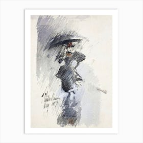 Woman With Umbrella (1893), Frederick Childe Hassam Art Print