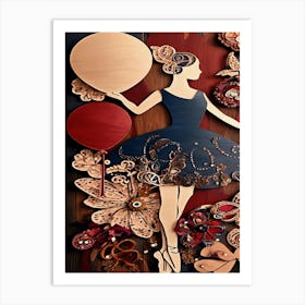 Ballerina Collage  Art Print