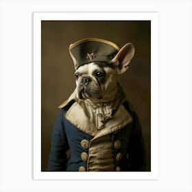 French Bulldog In Sailor Uniform Art Print