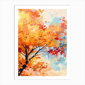 Autumn Tree Painting Art Print