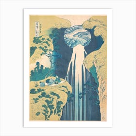 The Amida Falls In The Far Reaches Of The Kisokaidō Road , Katsushika Hokusai Art Print