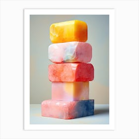 Stacked Soaps, Stones Art Art Print