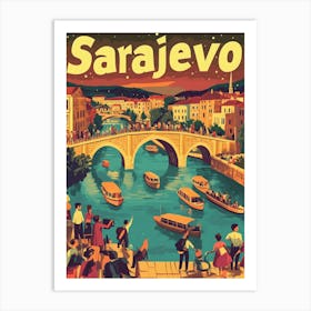 Aihrgdesign A 1970s Inspired Travel Poster For Sarajevo Poster