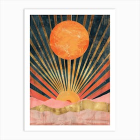 Sunset In The Desert 2 Art Print