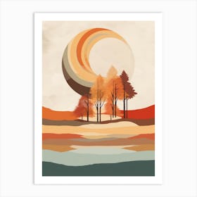 Autumn , Fall, Landscape, Inspired By National Park in the USA, Lake, Great Lakes, Boho, Beach, Minimalist Canvas Print, Travel Poster, Autumn Decor, Fall Decor 28 Art Print