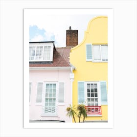 Pink Yellow London Home Art Print