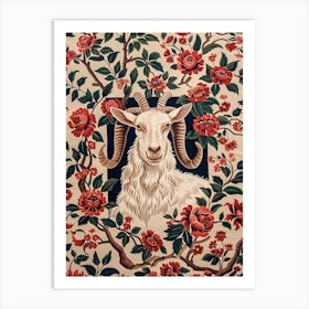 Chinese Lunar Year Of The Goat 1 Full William Morris Style Art Print