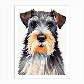 Miniature Schnauzer Watercolour Dog Art Print