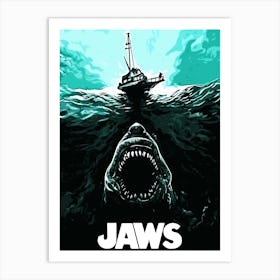 Jaws movies 1 Art Print