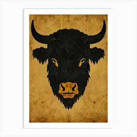 Bull Head 4 Art Print