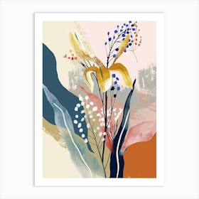 Colourful Flower Illustration Babys Breath 3 Art Print