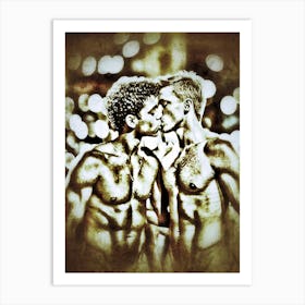 Sunset of Love at Pride 2024: Gay Men Kissing At The Maspalomas Summer Pride Art Print