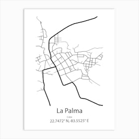 La Palma Del Condado,Spain Minimalist Map Art Print