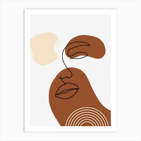 Minimalist face Art Print