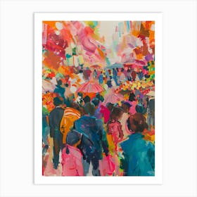 Hong Kong Market Art Print