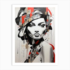 Girl In A Hat Art Print