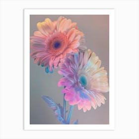 Iridescent Flower Gerbera Daisy 2 Art Print