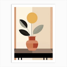 Vase On A Table Art Print