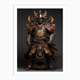 Japanese Samurai Illustration 2 Art Print