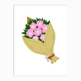 Bouquet Of Pink Flowers Art Print