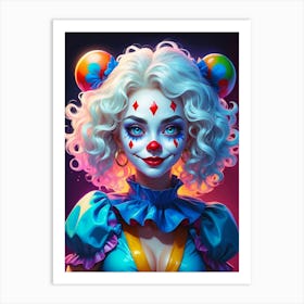 Clown Girl Art Print