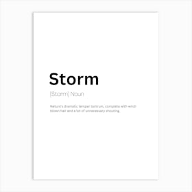 Storm Definition Meaning Art Print