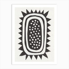 Sunflower / Lino Print 1 Art Print