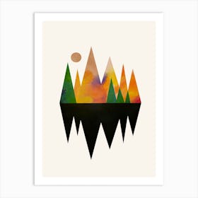 Abstract Mountains Art Print