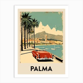 Palma Retro Travel Poster 1 Art Print