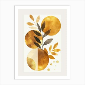 Gold Leaf Print 1 Art Print