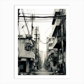 Bangkok, Thailand, Black And White Old Photo 1 Art Print