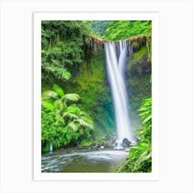 Nauyaca Waterfalls, Costa Rica Realistic Photograph (3) Art Print
