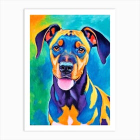 German Pinscher 2 Fauvist Style Dog Art Print
