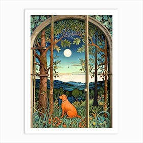 William Morris Dog In The Woods Art Print