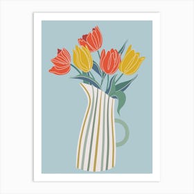 Tulips In A Vase Art Print