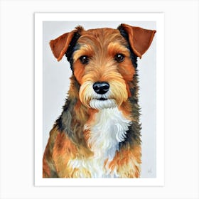 Welsh Terrier Watercolour Dog Art Print