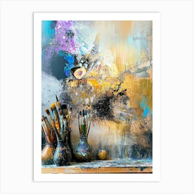 Painting On The Canvas Art Print