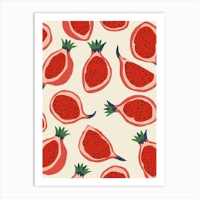 Pomegranate Fruit Pattern 2 Art Print