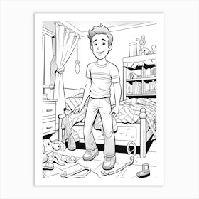 Andy S Room (Toy Story) Fantasy Inspired Line Art 3 Art Print