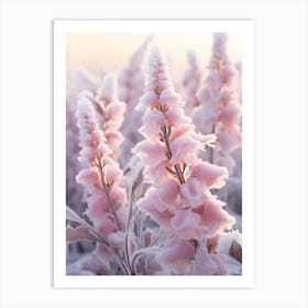 Frosty Botanical Snapdragon 1 Art Print