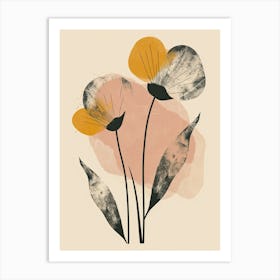 Accra Flower Market Boho Minimalist Style Art Print