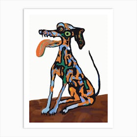Dog With Tongue Out Art Print