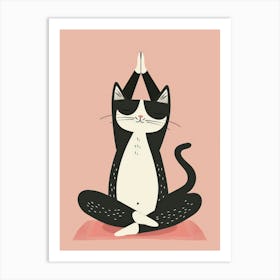 Yoga Cat Art Print