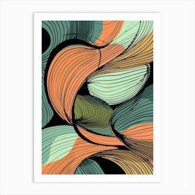 Abstract Wavy Pattern 4 Art Print