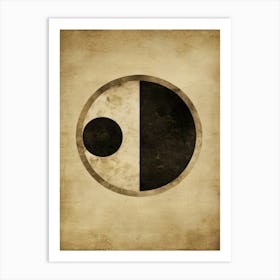 Yin And Yang Symbol Art Print