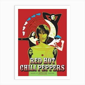 Red Hot Chili Peppers 2001 Weston Park Craig Phillips Poster Art Print